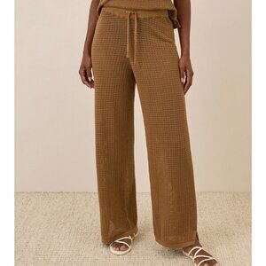 Organic Cotton/Linen Blend Crochet Knit Pant- PACT